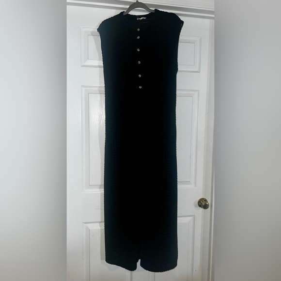 Entro Black Velour Wide Leg Jumpsuit - Picture 8 of 8